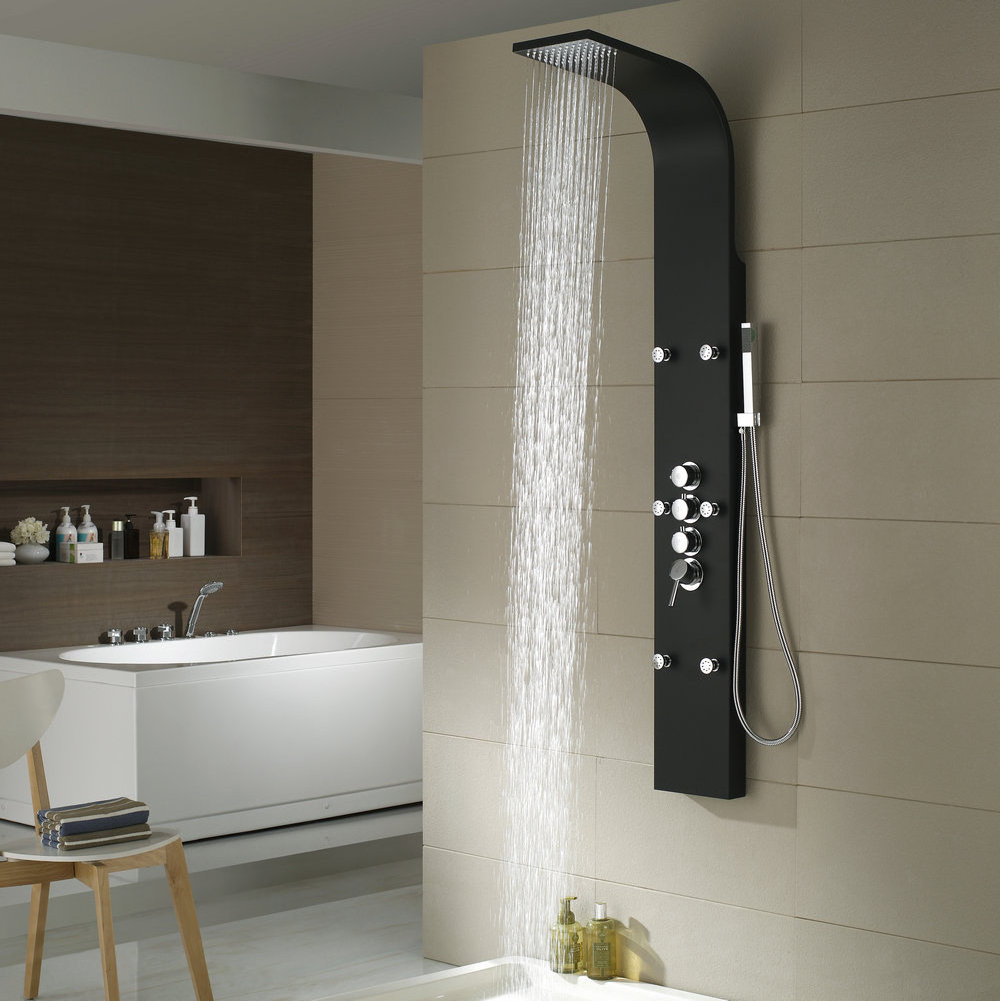 The Most Popular Stainless Steel L Shaped Shower Column Outdoor Special Design