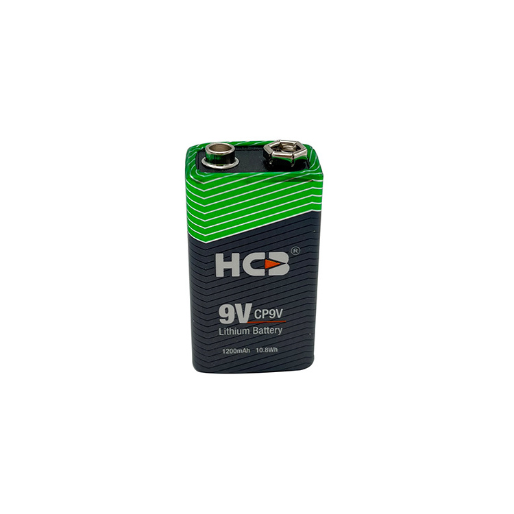 HCB CP9V lithium battery 1200mAh 9V LiMnO2 Soft Pack Battery 9v battery for alarm detector