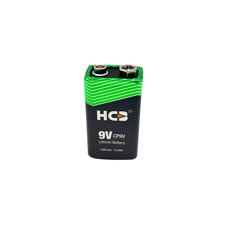 HCB CP9V lithium battery 1200mAh 9V LiMnO2 Soft Pack Battery 9v battery for alarm detector