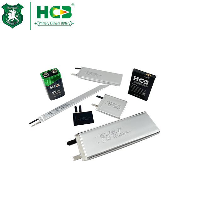 HCB CP9V lithium battery 1200mAh 9V LiMnO2 Soft Pack Battery 9v battery for alarm detector