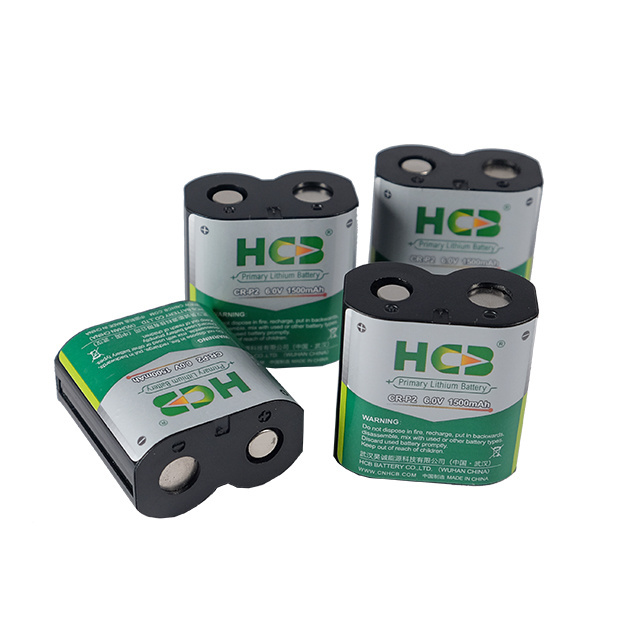 HCB Non Rechargeable Camera CR-P2 1600mAh Lithium MnO2 Battery Flashlights 6 Volt High Pulse 3000mA Safety Cylindrical Cell