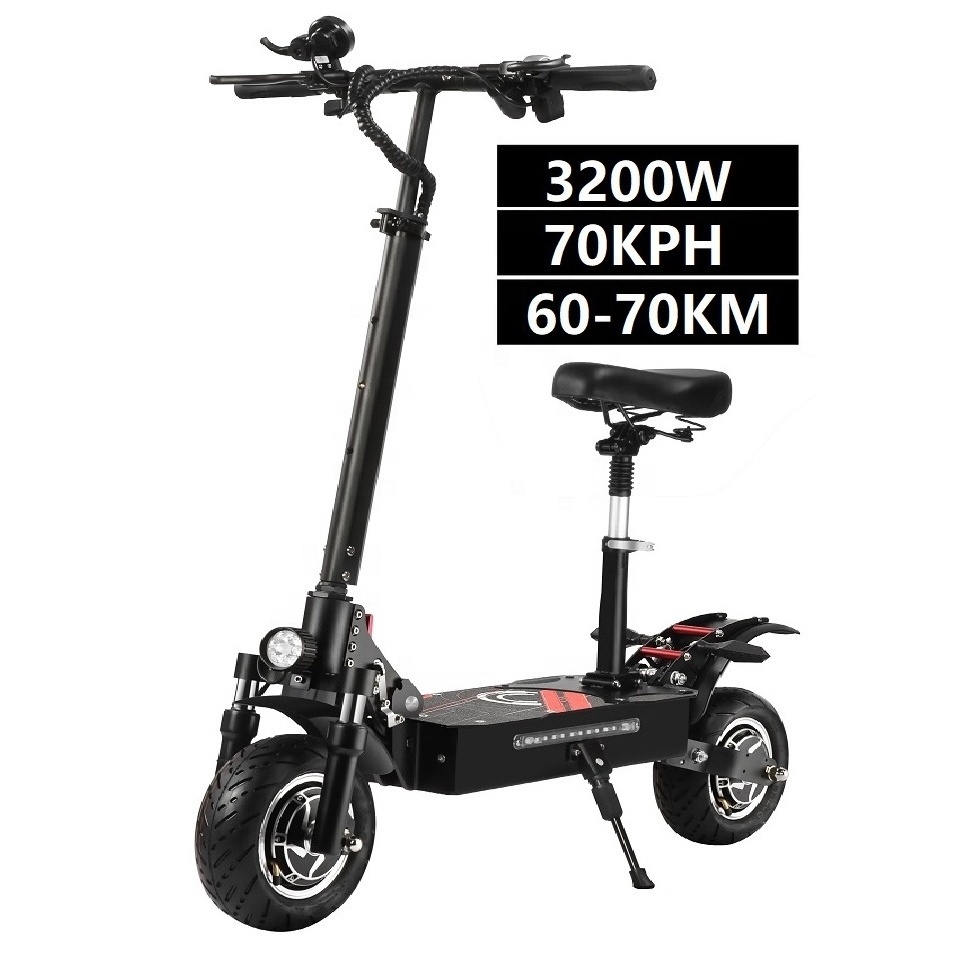 Eu Stock70kph E-cooter 10 Inch Big Wheel 52v Fast Off Road Dual Motor 3200w E Escooter Adult Electric Scooter