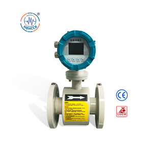 industrial PTFE lined digital flowmeter 3-3000mm DN50 electromagnetic flow meter for beverage chemical fluid slurry oil sewage