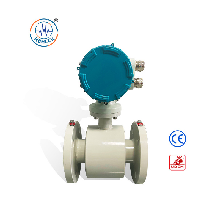 industrial PTFE lined digital flowmeter 3-3000mm DN50 electromagnetic flow meter for beverage chemical fluid slurry oil sewage