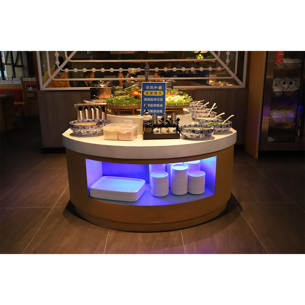 Commercial Refrigerated Condiment Prep Station Counter Top Salad Bar Counter Top Salad Bar Chiller Display