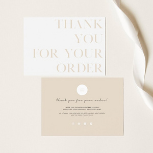 luxury custom with logo printing service thank you for your order letterpress greeting card paper business cards