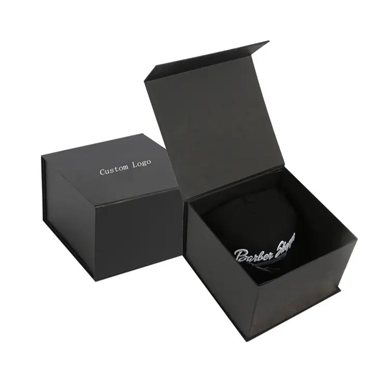 Luxury Custom Wholesale Black Baseball Hat Shipping Packaging Box