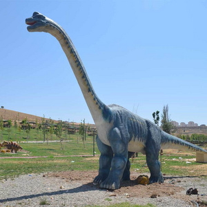 Theme Park Long Neck Tall Realistic Alive Animatronic Brachiosaurus 3D Dinosaur Model