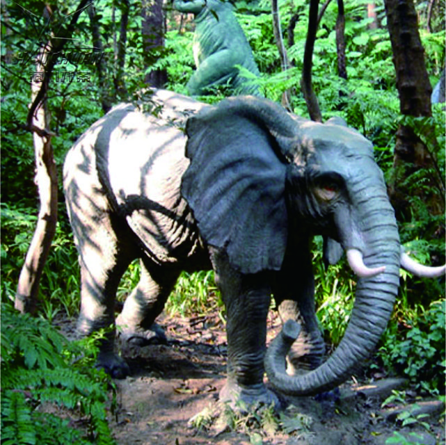 Animatronic Models Theme Garden Park Decoration Realistic Cute Elephant Statues