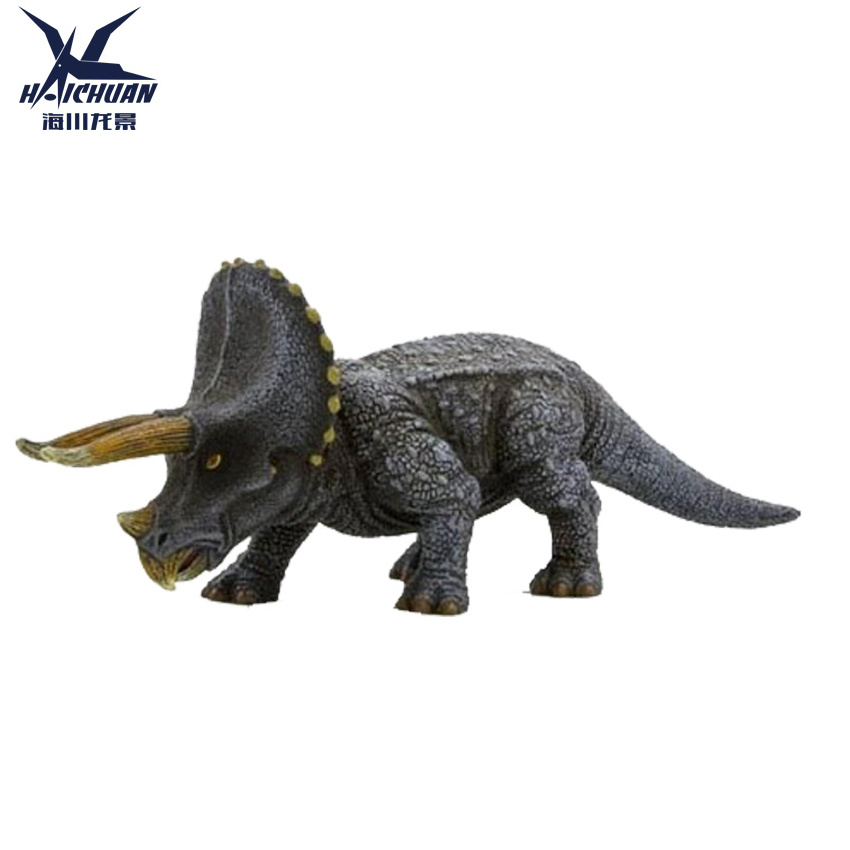 Haichuan Dinosaur Moving Body Realistic Animatronic Triceratop  Dinosaur For Park