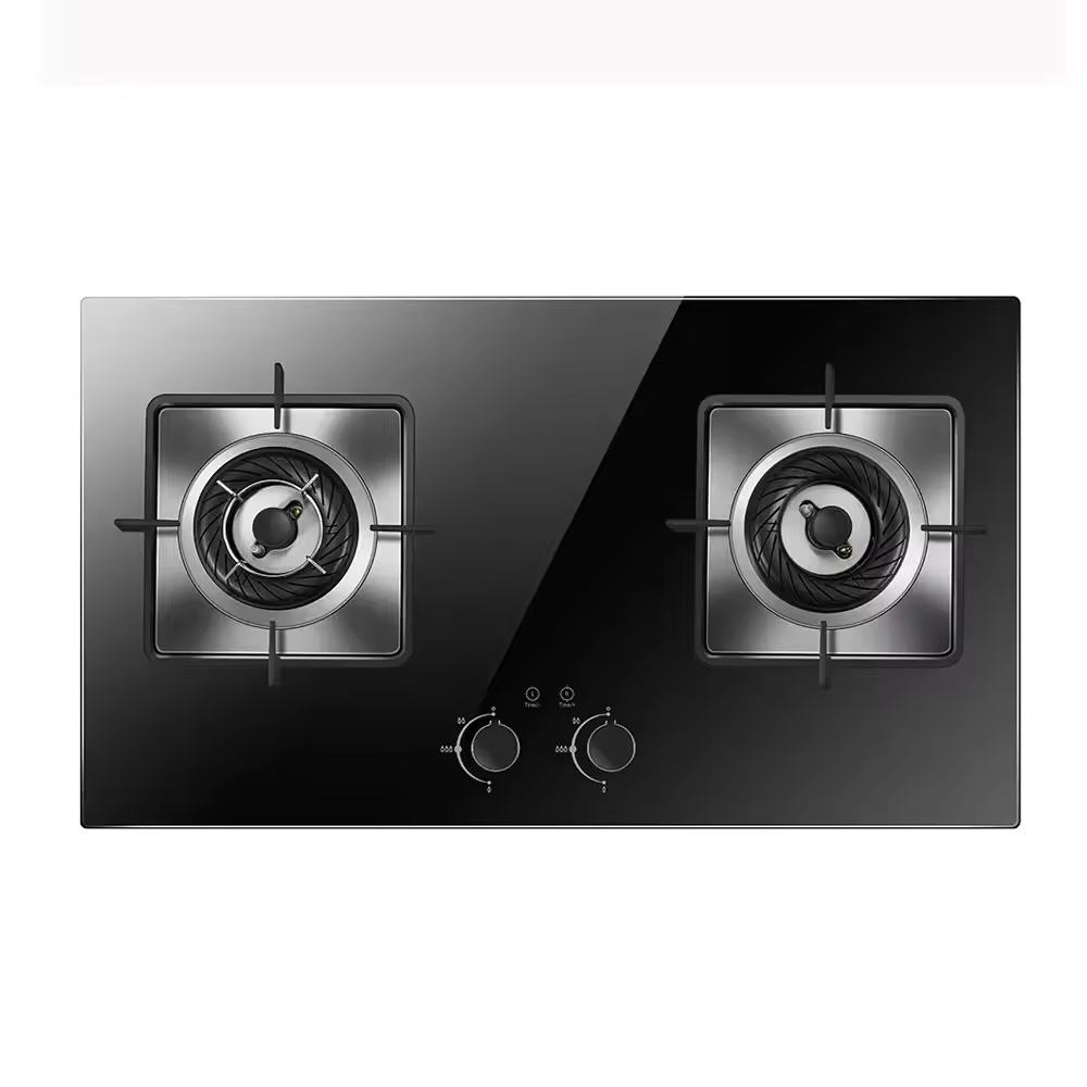 Gas cooker Household Energy-saving Appliances 2 Burner Kitchen Infrared Cooking Stove with Desktop And Built-in