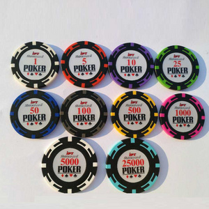 Plastic Tokens Sticker Poker Chips, Europe country hotest sale poker chips