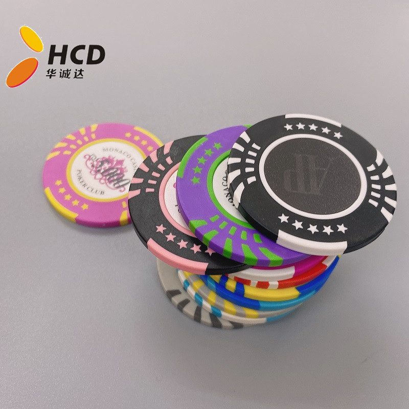 Factory custom tournament clay poker chips set with colored denomes 14grams 40mm with ceramic pokerchips