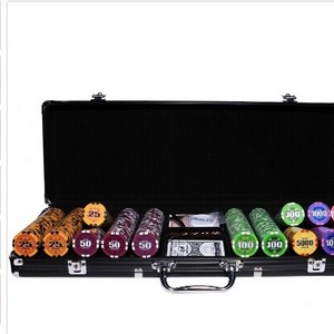 Professional casino poker chips set 500 chips in poker box