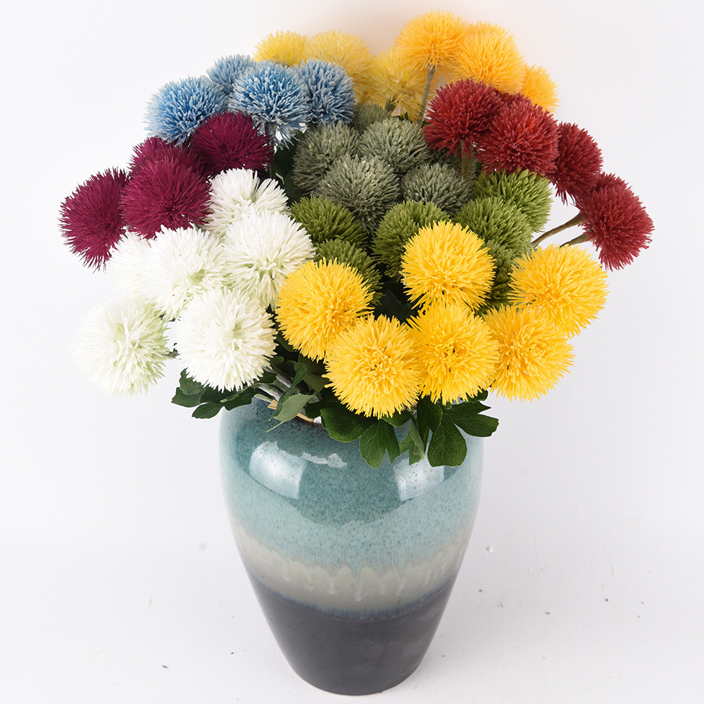 HuiCai artificial flowers wedding handhold dandelion bouquet simulation flower decor