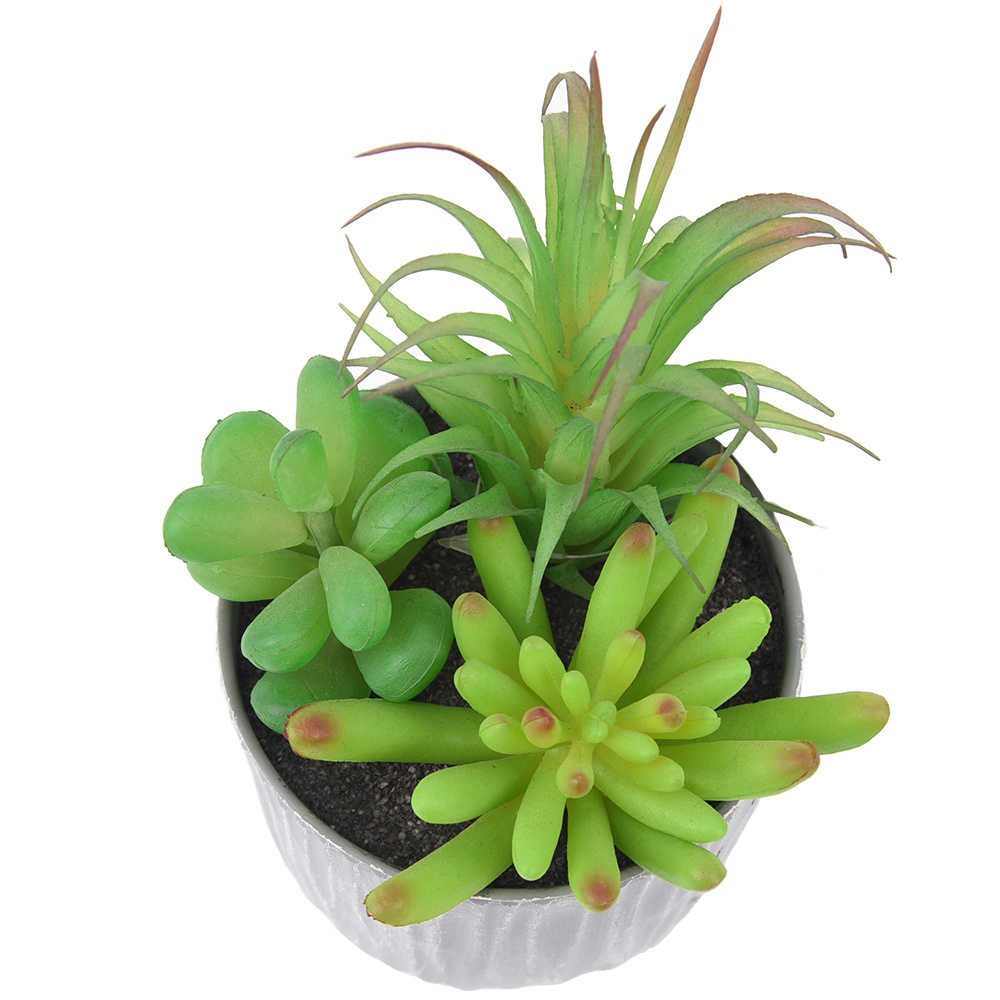 Simple style natural round pot mix potted small succulent plants artificial wholesale ceramic