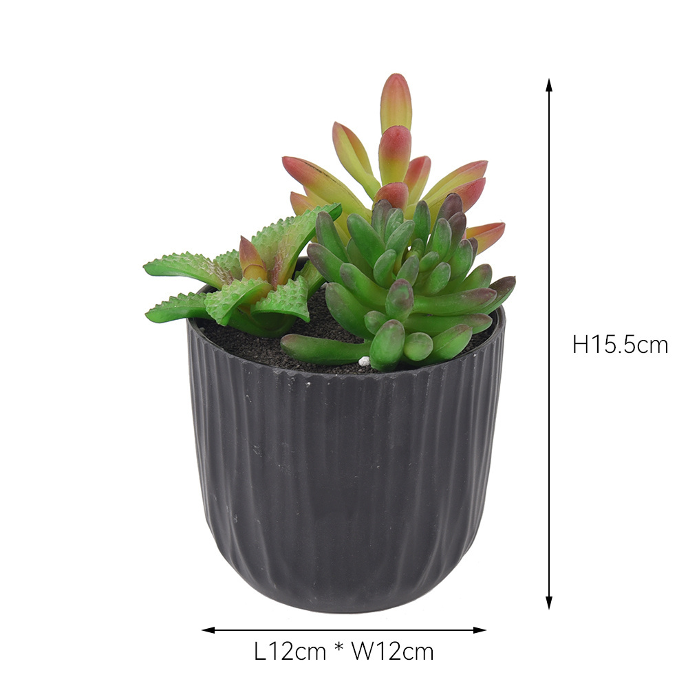 Simple style natural round pot mix potted small succulent plants artificial wholesale ceramic