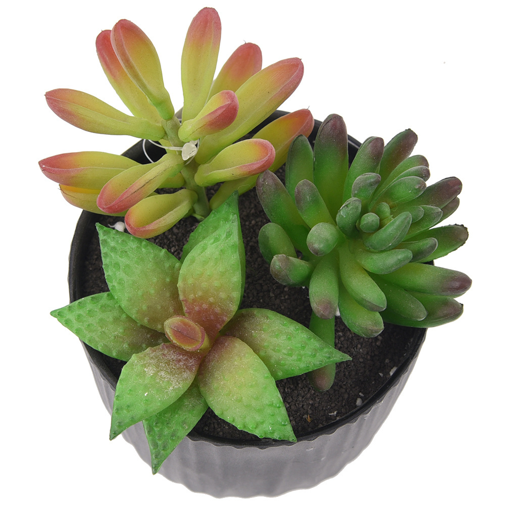 Simple style natural round pot mix potted small succulent plants artificial wholesale ceramic