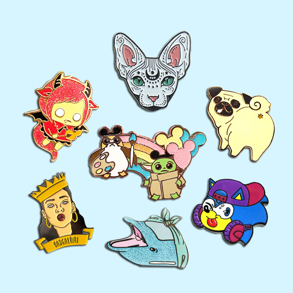 Metal Crafts Die Casting Lapel Pin Supplier Soft Brooch Pin Enamel Custom Wholesale Cute Cartoon Anime Hard Enamel Hat Pins