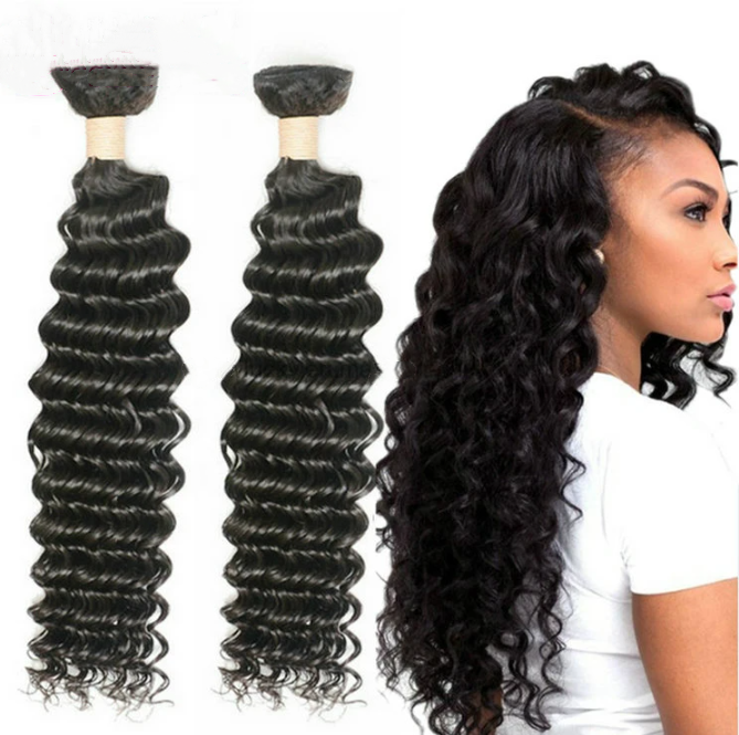 unprocessed single donor raw indian hair deep wave bundles human hair extension,free sample human hair bundle hong kong china