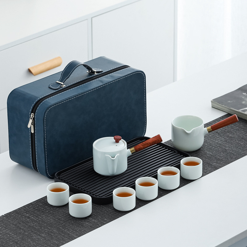 Travel Tea Sets Tea Pot and Cup Sets Porcelain with Teapot Ceramic Customized Box Logo Coffee Packing