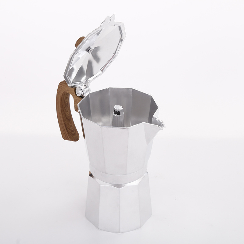 Classic Espresso aluminum coffee maker Italian Style 3/6/9/12cups Espresso Cup Moka Pot with wood handle