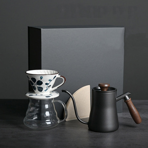 Dripper Bean Grinding Machine Drip Gooseneck Kettle Ethiopia Arabic Turkish Oromo Coffee kit Coffee Gift Set Box Coffee set