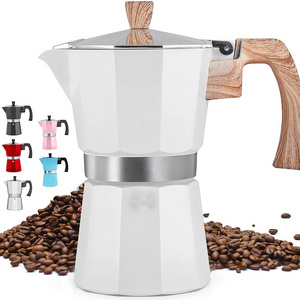 Classic Espresso aluminum coffee maker Italian Style 3/6/9/12cups Espresso Cup Moka Pot with wood handle