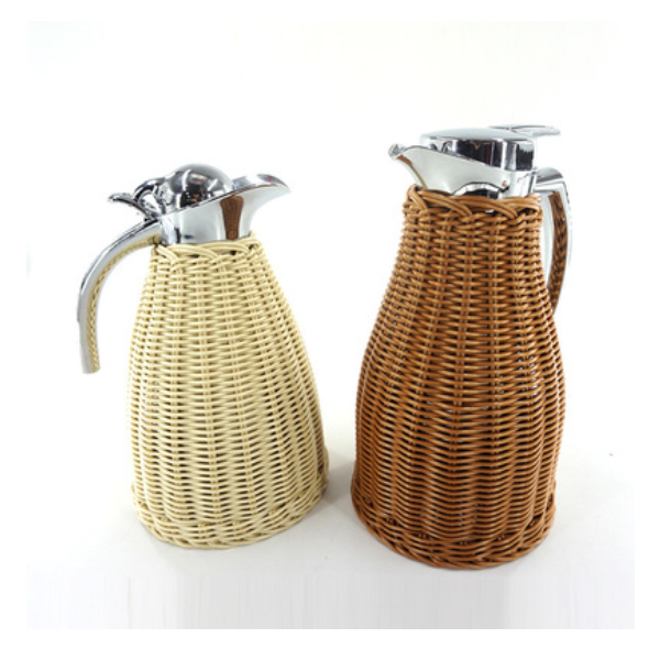 Food-grade Stainless Steel Thermal Carafe Rattan Wrapping Vacuum Flask thermos Coffee Kettle