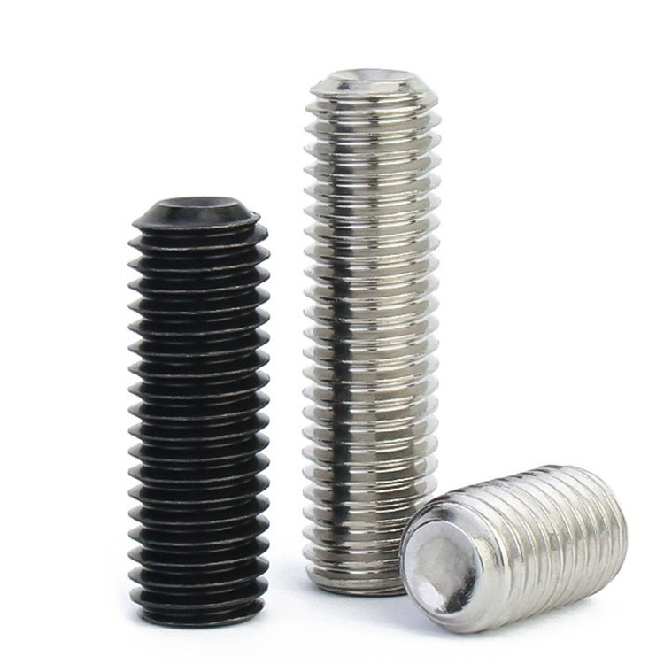 4.8/8.8/10.9/12.9 DIN 913/DIN 914/DIN 915/din 916 Black Oxide and Stainless steel Flat End Hexagon Socket Set Screw