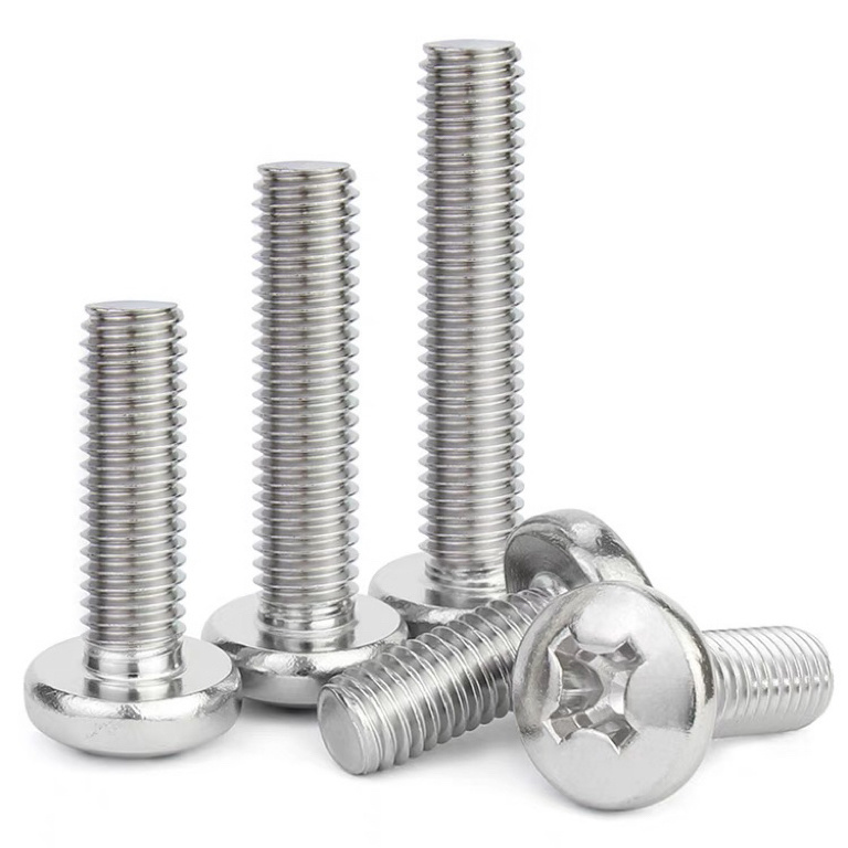 Stainless Steel Machine Screws DIN 7985  M3 M4 M6 M8 Cross Round Head Machine Screw Phillips Pan Head Screws