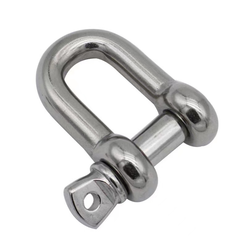 European Type Stainless Steel 304/316 Straight D Shackle Screw Pin Large Bow Shackle Safety Bolt Bow Shackle