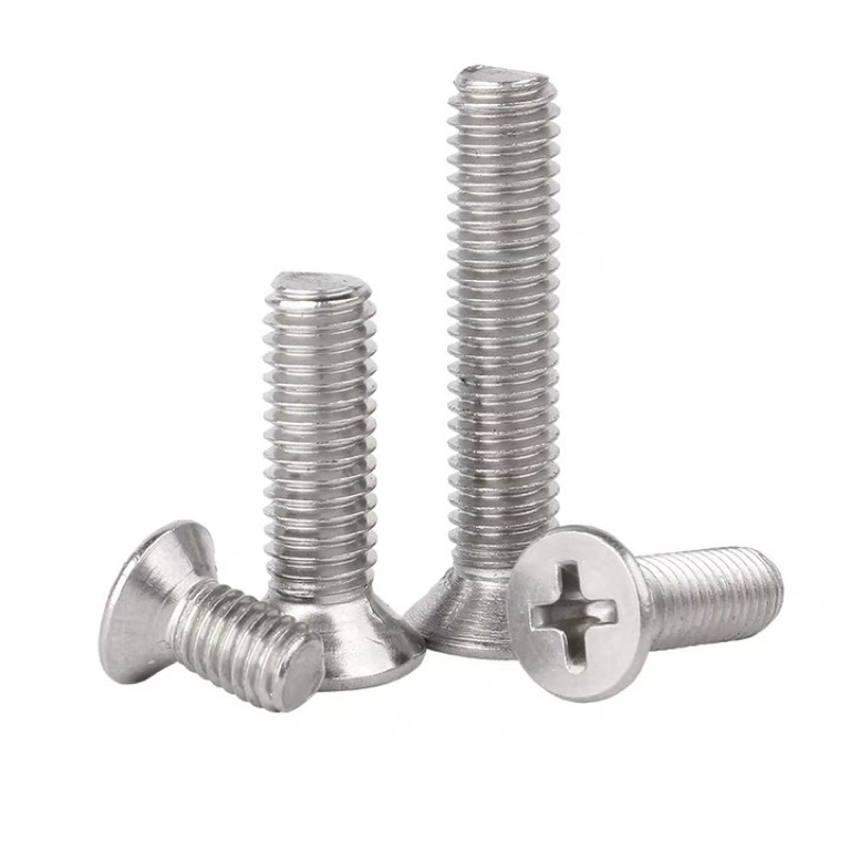 DIN965 Stainless steel Cross Countersunk Head Machine Screw DIN 965 countersunk cross recessed machine screw