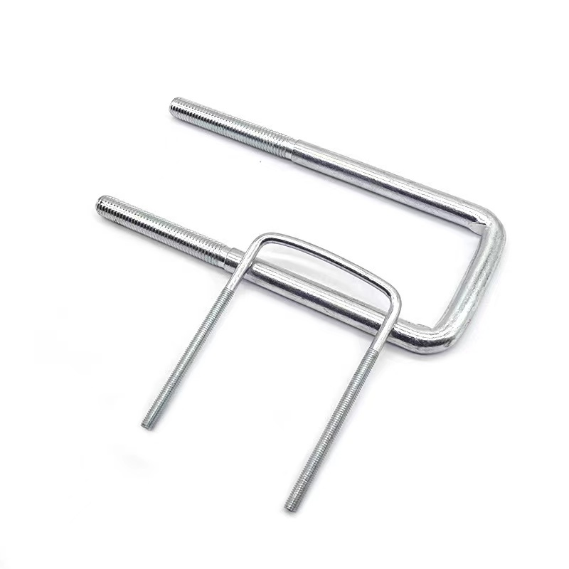 304 stainless steel U-bolt right angle U-shaped square tube square clamp set screw