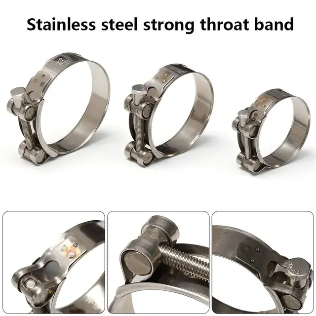 Wholesale Price 3/4 Heavy Duty T Bolt Hose Clamp Pipe Custom Hydraulic Pipe Clamp Bracket Stainless Steel T-Bolt Clamp For Pipe