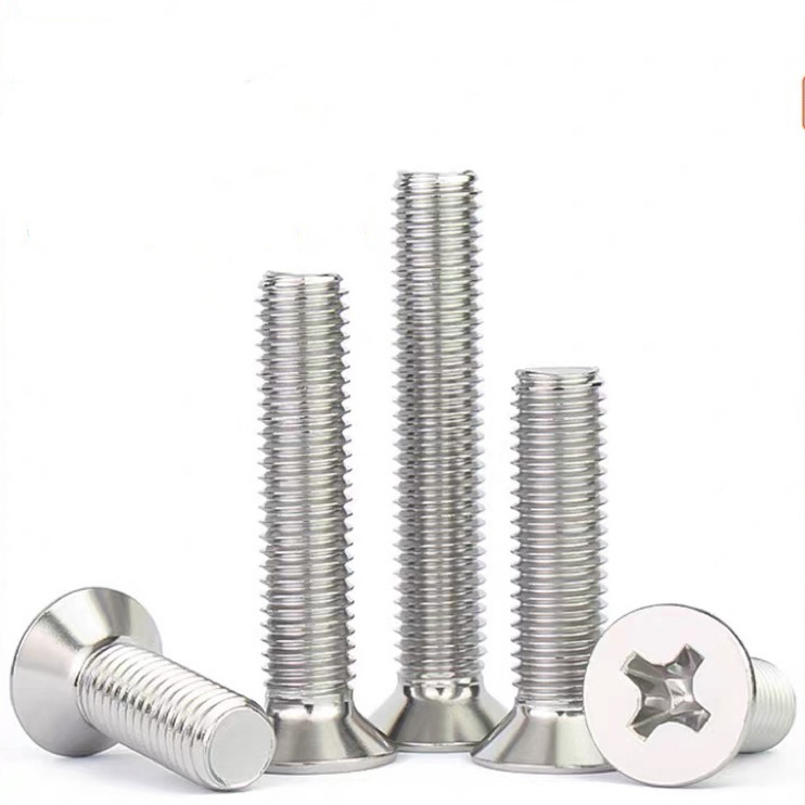 DIN965 Stainless steel Cross Countersunk Head Machine Screw DIN 965 countersunk cross recessed machine screw