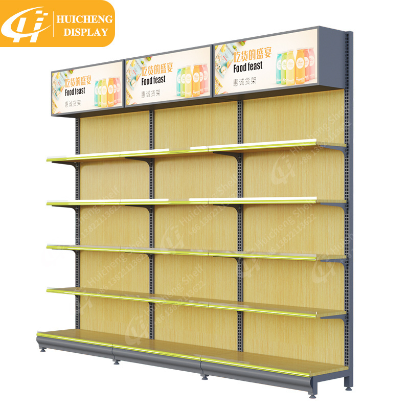 Customized single sided wall display rack supermarket racks store goods racks