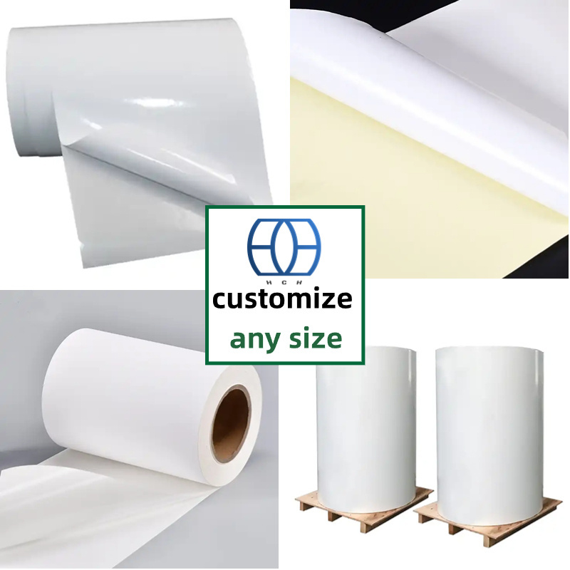 waterproof blank synthetic sticker paper self-adhesive label material jumbo roll