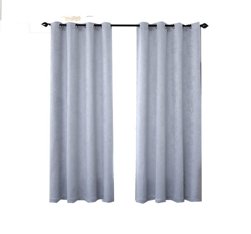 Solid 100% Blackout Window Curtain Full Light Shading White Liner Curtain For The Living Room