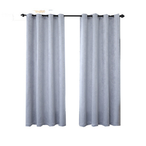 Solid 100% Blackout Window Curtain Full Light Shading White Liner Curtain For The Living Room