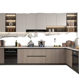 Focus on custom 17 years customers  high gloss kitchen cabinets lacquer kitchens cabinets modern Kitchen Cabinet Set