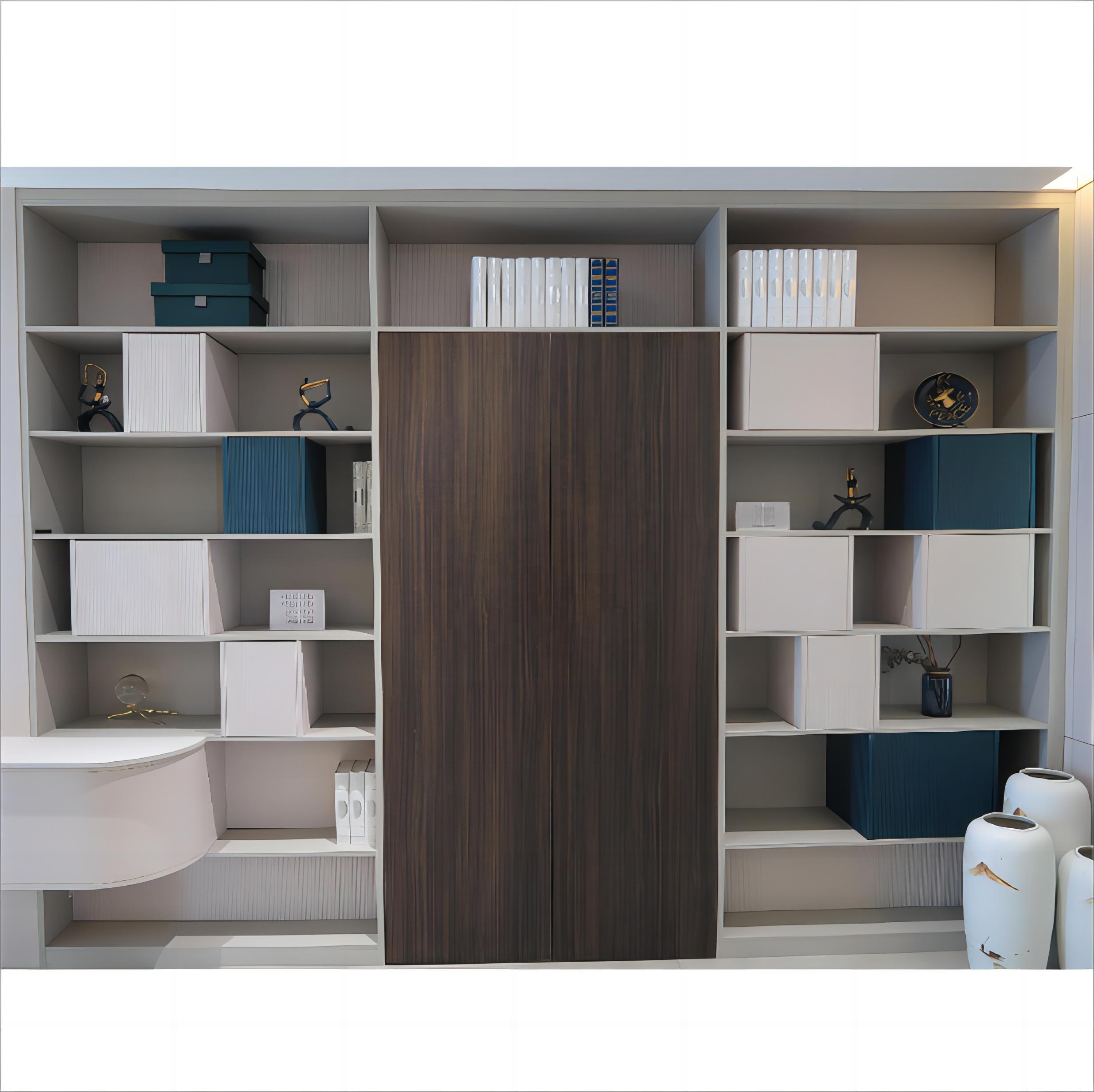 Simple floor-to-ceiling bookshelf living room storage cabinet multi-layer shelf home bedroom small bookcase