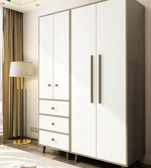 Melamine Material Modern bedroom wardrobe Cabinet Multi-functional Armoire furniture wooden almirah designs for office