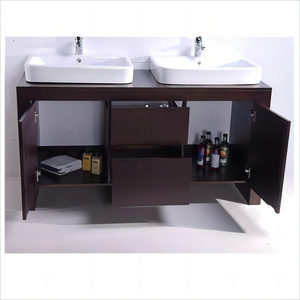 Modern Wood Bathroom Vanities Double Sink Waterproof Bathroom Cabinet Wood Bathroom Vanities