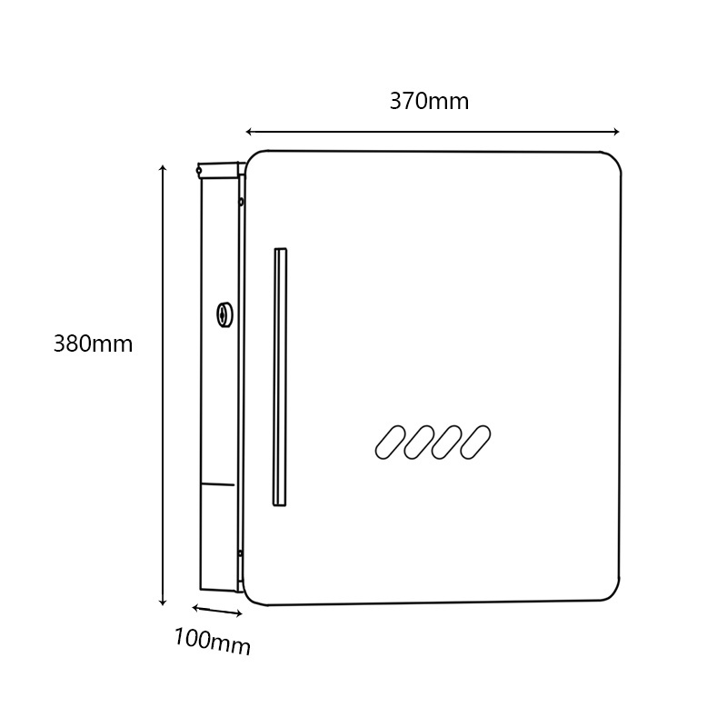 Wall mounted Mail Boxes Galvanized Steel Apartment Mailbox Metal Outdoor Lock Postbox Customize