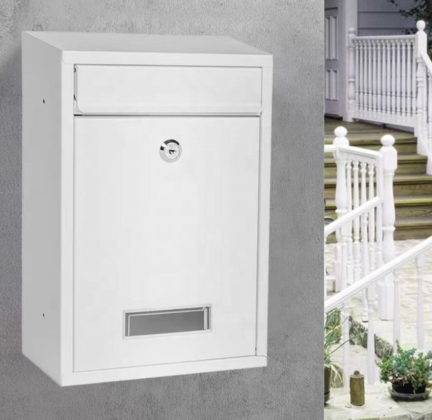 Manufacturer Wholesale White Metal Outdoor Home Modern Hanging Mail Box Wall Mount With Lock And Key