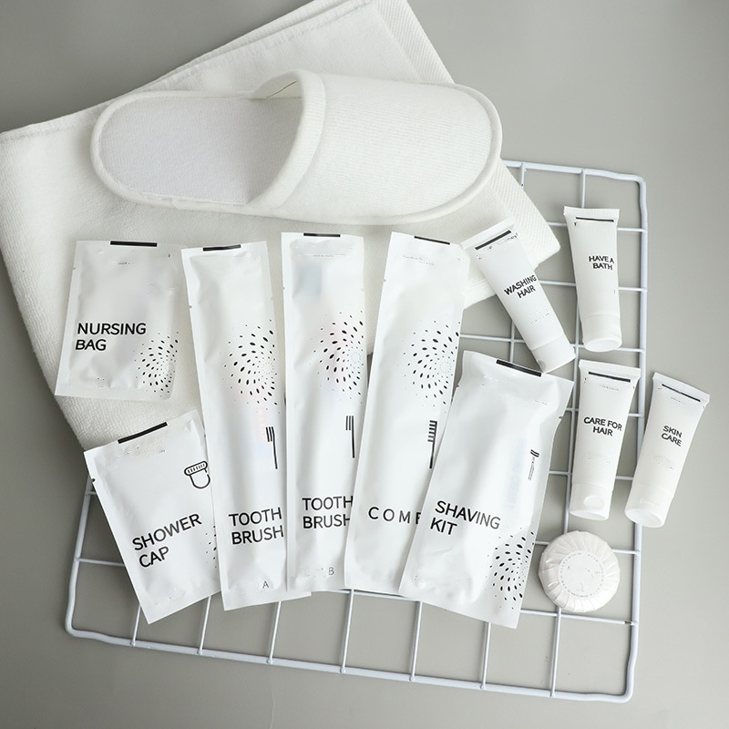 Custom  Hotel Supplies Eco Friendly Amenities Dental Hygiene Kit Spa Bathroom Disposable Hotel Amenities Toiletries Set