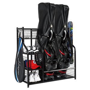 2 Golf Bag Storage Stand and Other Sports Equipment Storage Rack,Garage Organizer Shelves,Golf Storage Garage Organizer