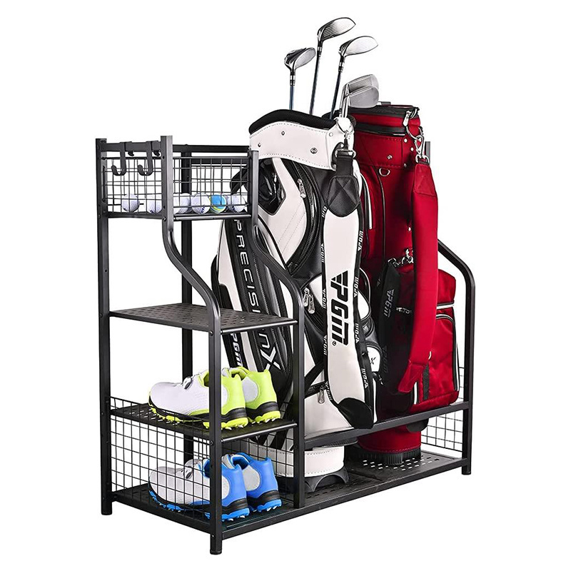 2 Golf Bag Storage Stand and Other Sports Equipment Storage Rack,Garage Organizer Shelves,Golf Storage Garage Organizer