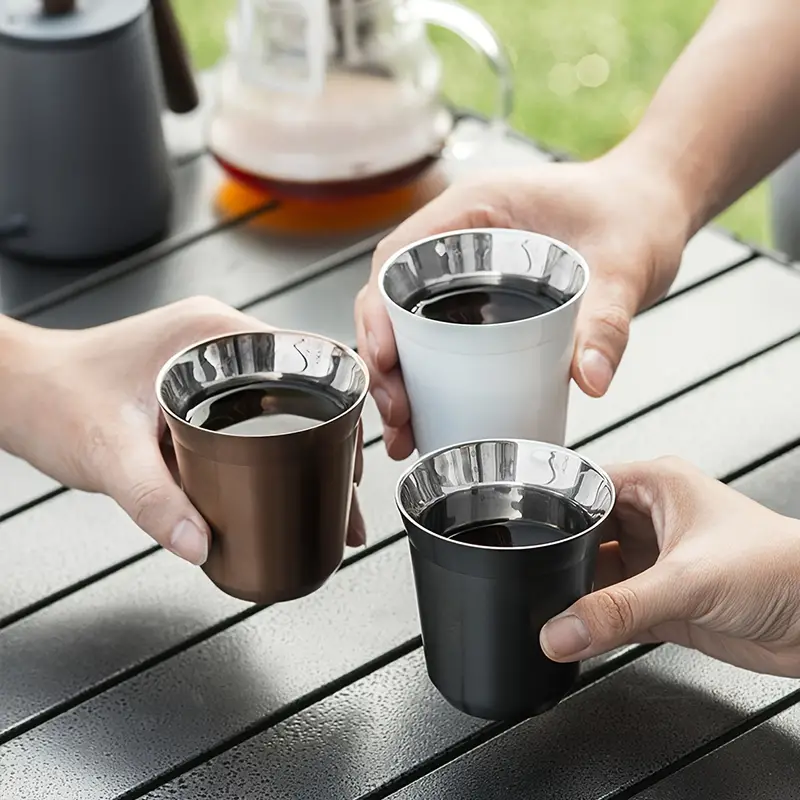 Stainless Steel Coffee Cups Small Espresso Cups Luxury Coffee Cup for Afternoon Tea